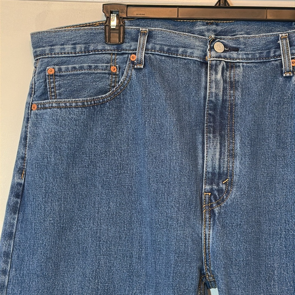 Levi's 505 Regular Fit Cotton Denim Jeans 42x30 - Picture 12 of 13